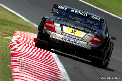 DTM Mercedes on a rumble strip